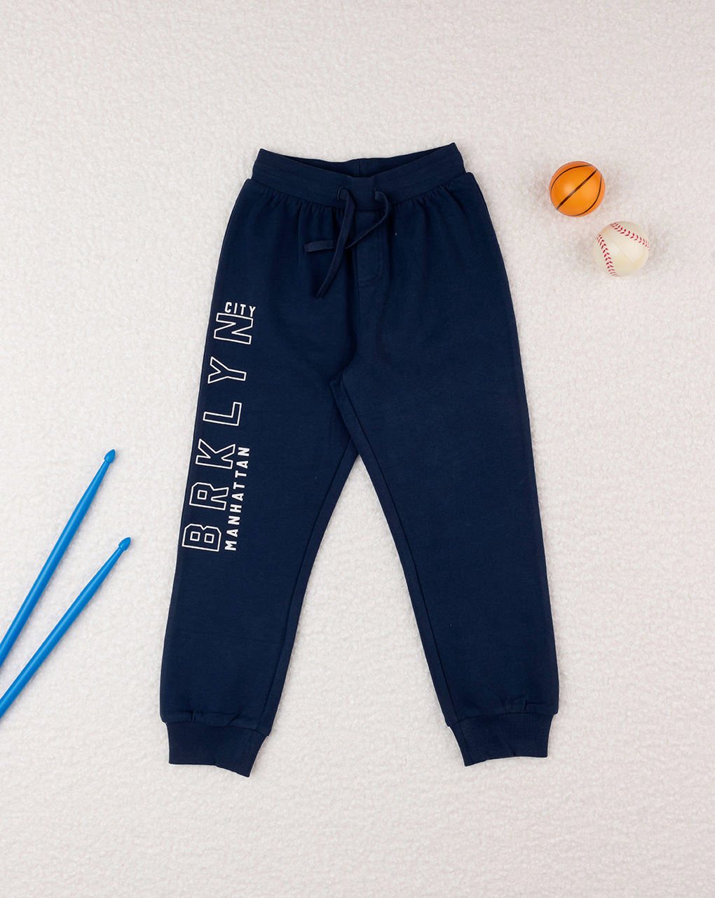 παιδικό παντελόνι φόρμας μπλε brooklyn για αγόρι - Prénatal
