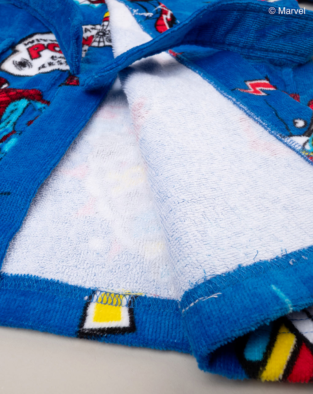 παιδικό μπουρνούζι σενίλ μπλε με το spiderman για αγόρι - Prénatal