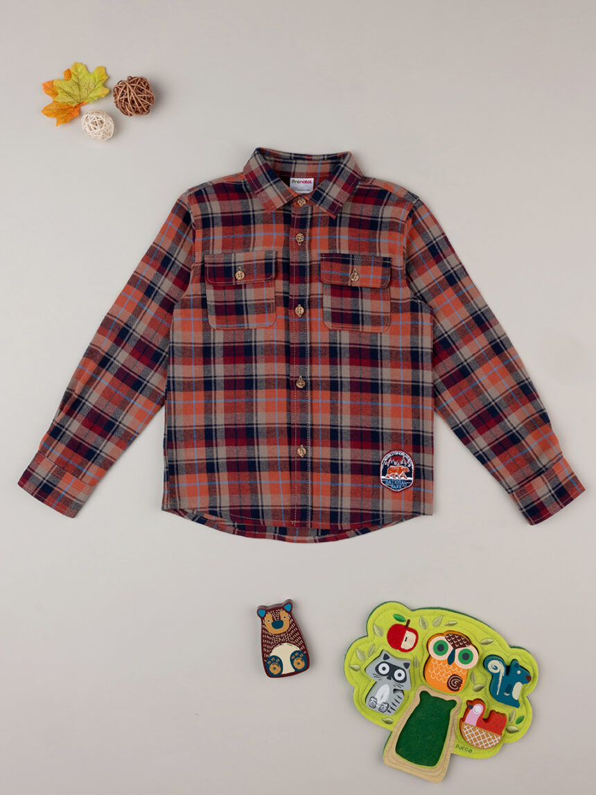 παιδικό πουκάμισο σκωτσέζικο για αγόρι - Prénatal