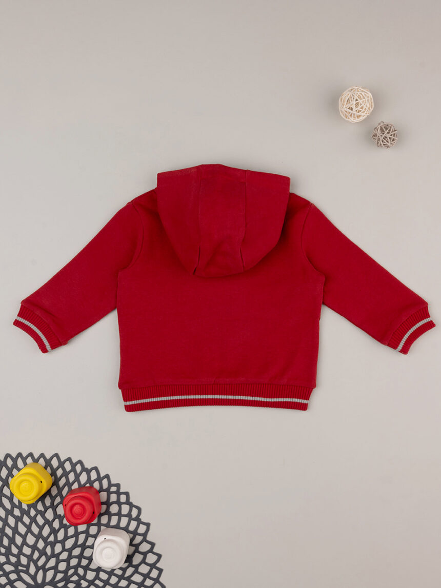 βρεφική μπλούζα φούτερ κόκκινη με looney tunes για αγόρι - Prénatal