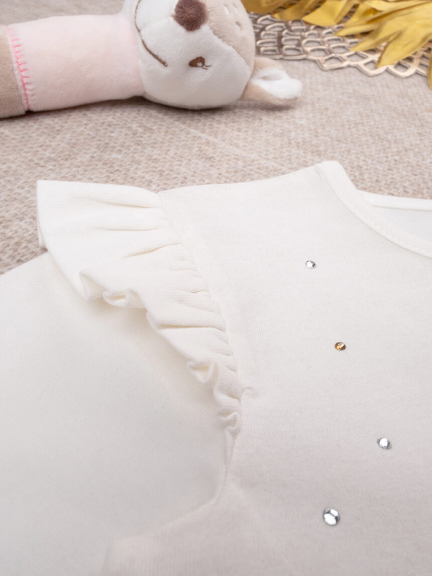 παιδική μπλούζα λευκή με στρας για κορίτσι - Prénatal