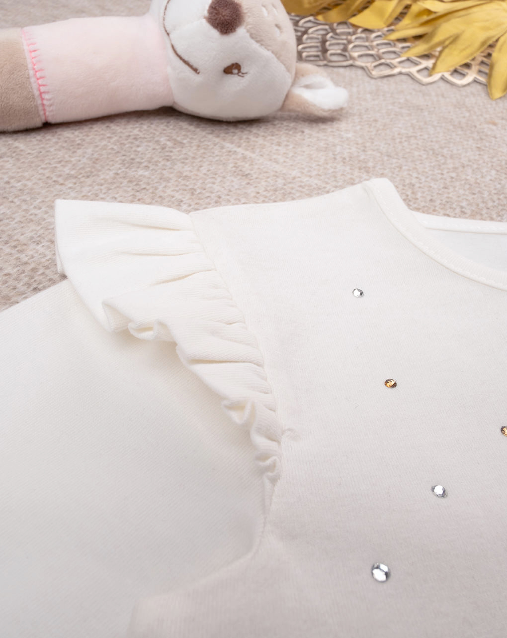 παιδική μπλούζα λευκή με στρας για κορίτσι - Prénatal