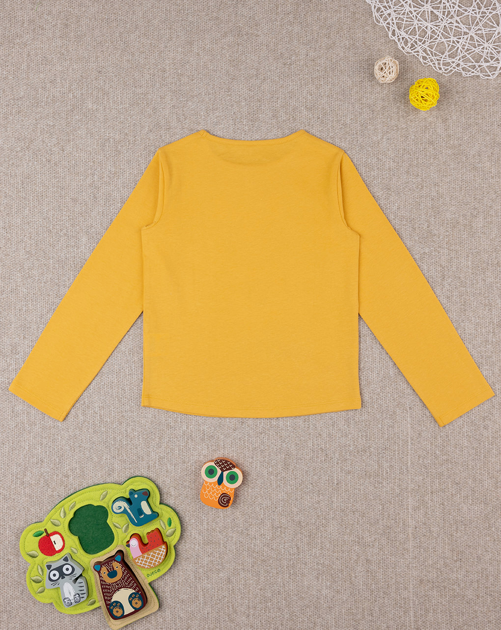 παιδική μπλούζα κίτρινη με κουκουβάγια για κορίτσι - Prénatal
