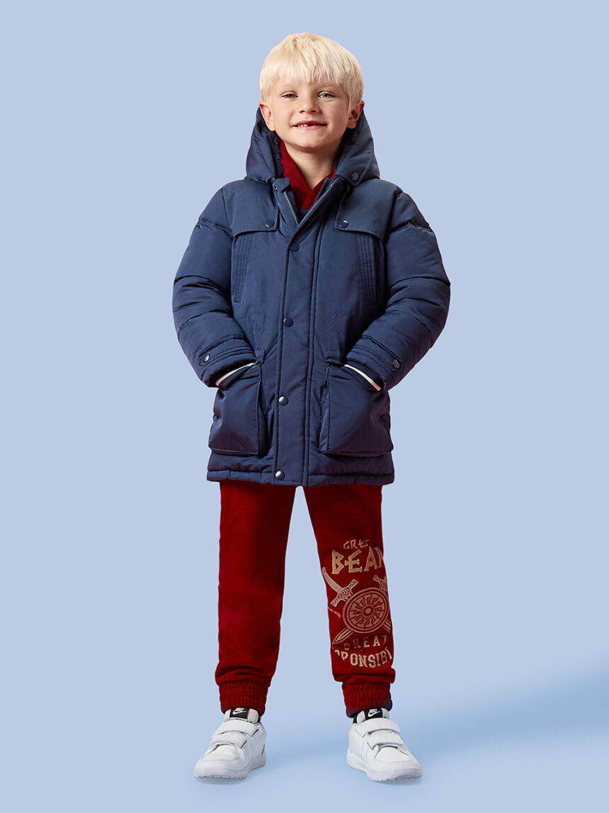 παιδικό μπουφάν φουσκωτό μπλε για αγόρι - Prénatal