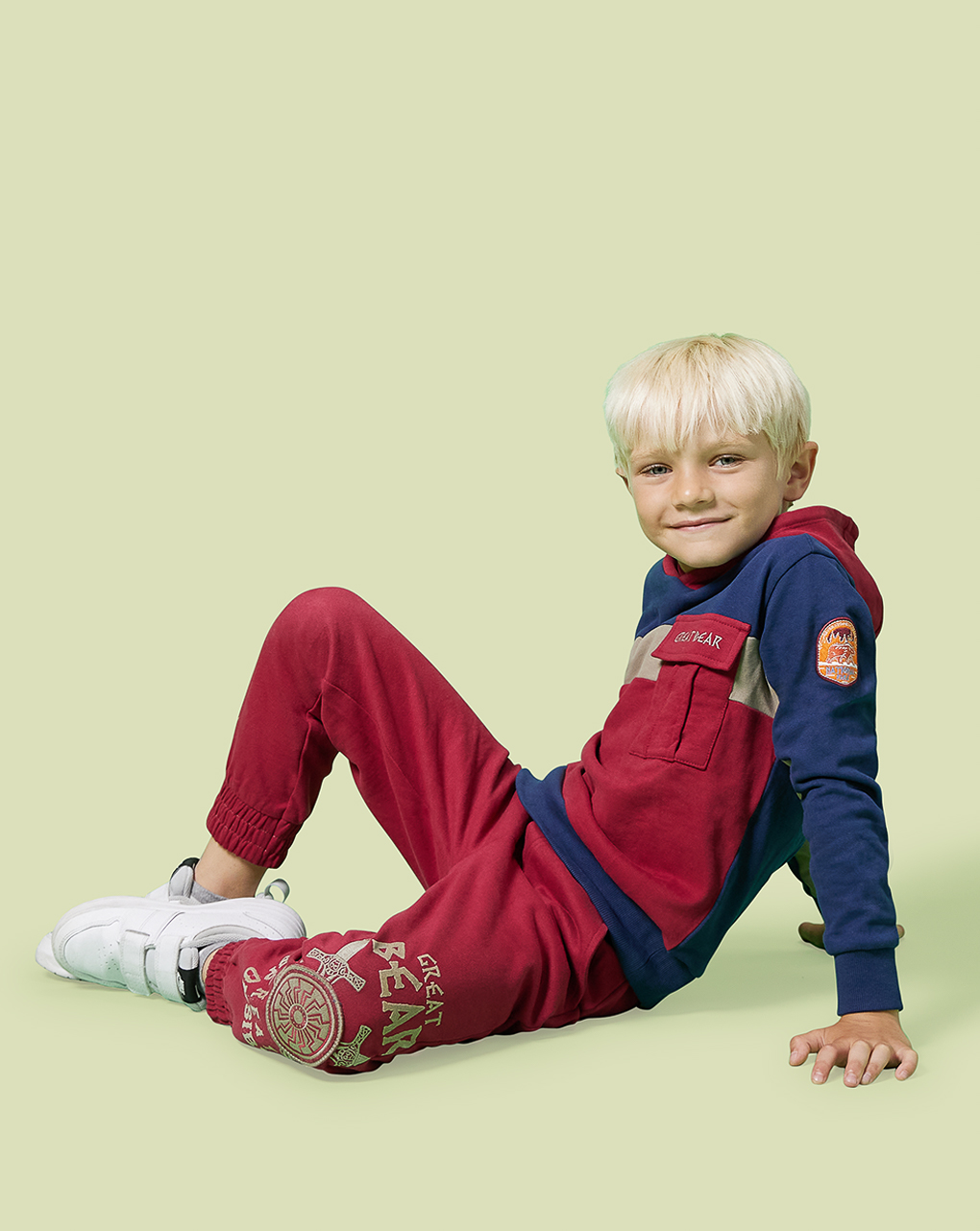 παιδικό παντελόνι φόρμας μπορντώ bear για αγόρι - Prénatal