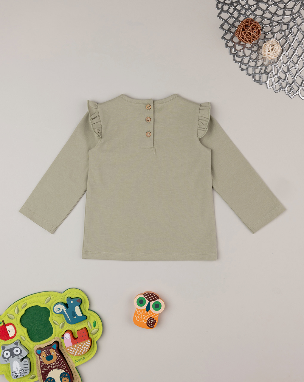 βρεφική μπλούζα πράσινη forest για κορίτσι - Prénatal