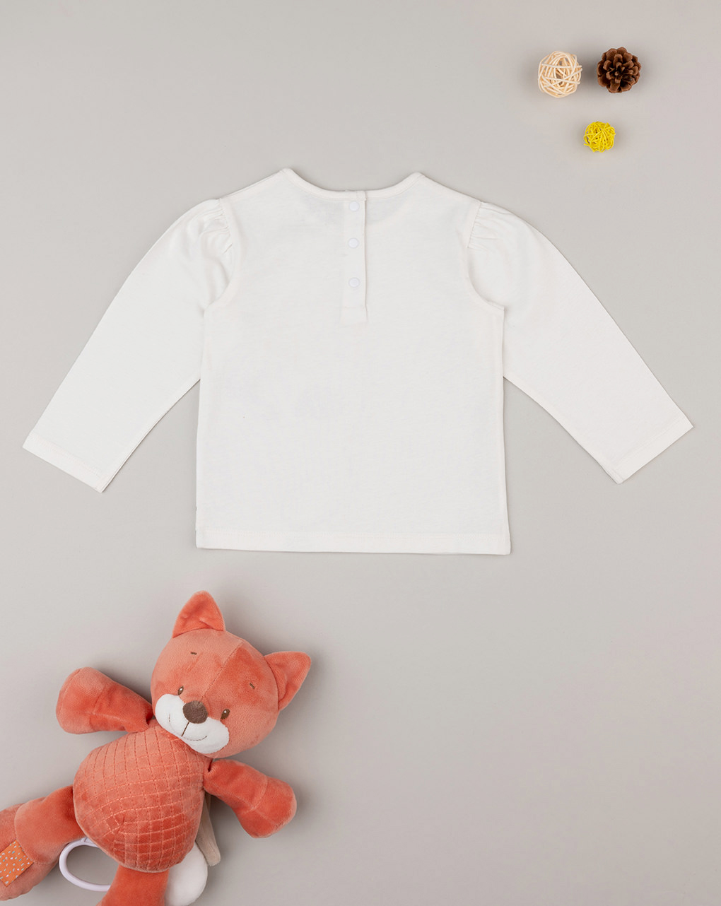 βρεφική μπλούζα λευκή με πιγκουίνο για κορίτσι - Prénatal