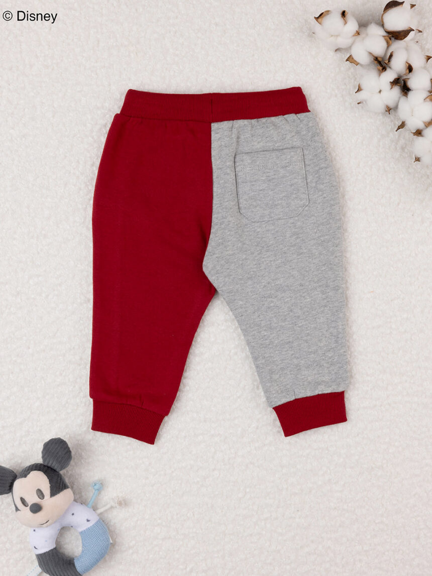 παντελόνι φόρμας γκρι/κόκκινο με το mickey για αγόρι - Prénatal