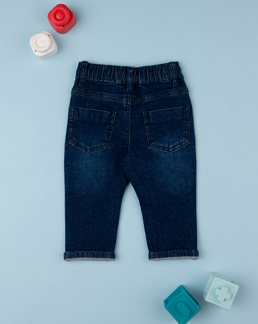 βρεφικό τζιν παντελόνι μπλε για αγόρι - Prénatal