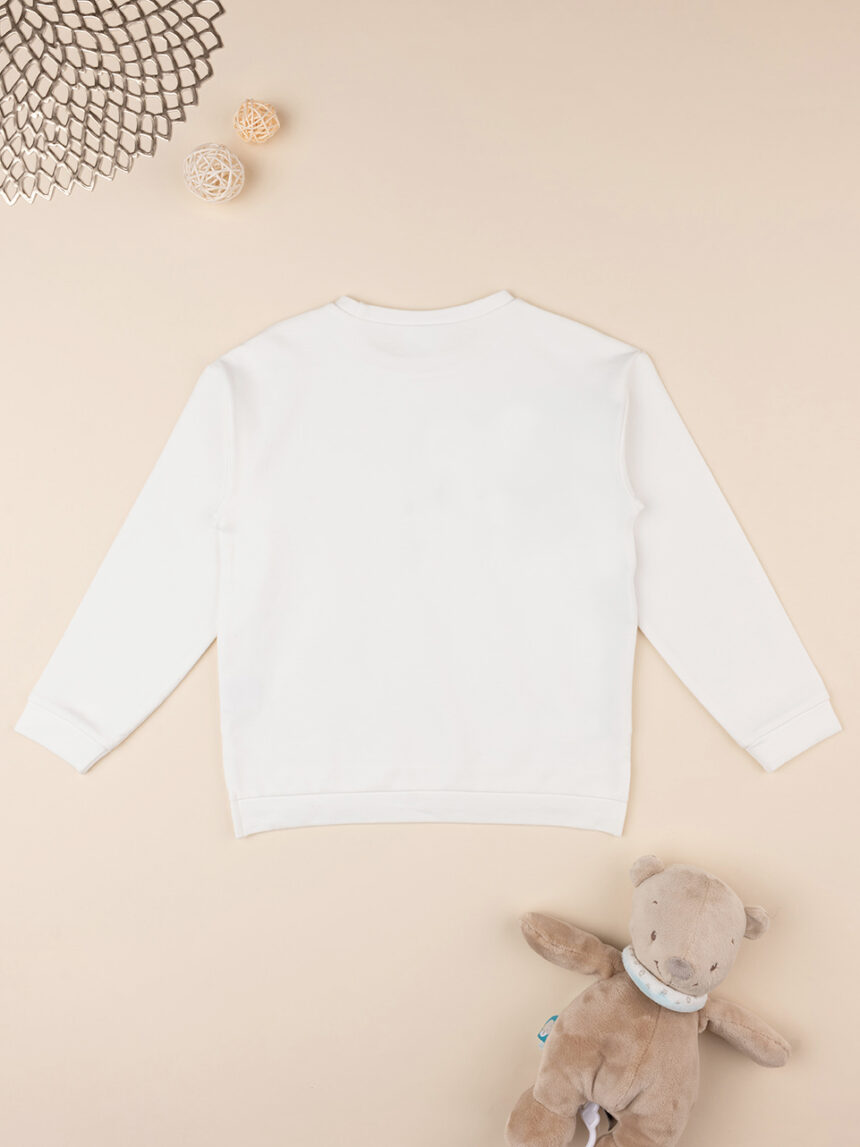 παιδική μπλούζα φούτερ λευκή με αρκουδάκι για κορίτσι - Prénatal