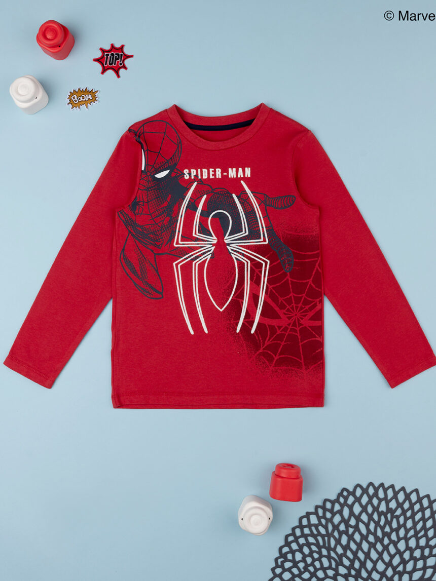 παιδική μπλούζα κόκκινη με το spiderman για αγόρι - Prénatal