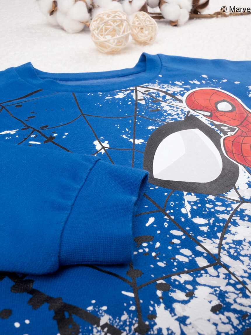 παιδική πιτζάμα μπλε με τον spiderman για αγόρι - Prénatal