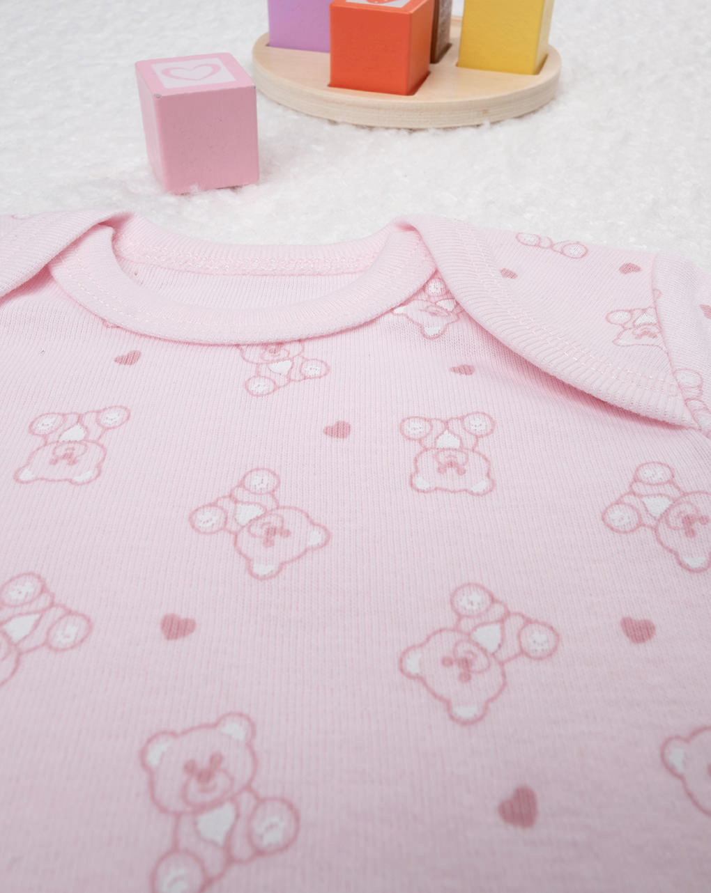 βρεφικό κορμάκι ροζ teddy για κορίτσι - Prénatal
