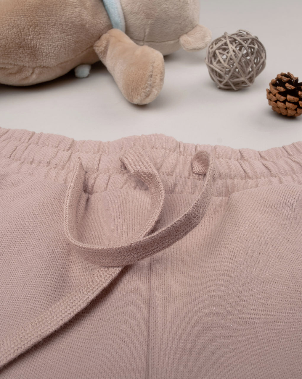 παιδικό παντελόνι φούτερ dusty pink teddy για κορίτσι - Prénatal