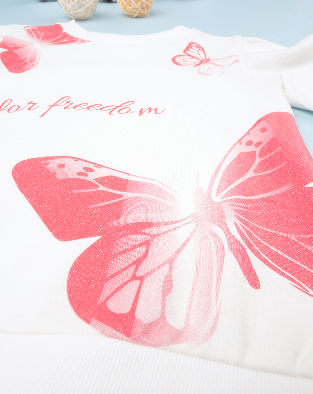 παιδικό σετ μπλούζα φούτερ και κολάν με πεταλούδες για κορίτσι - Prénatal
