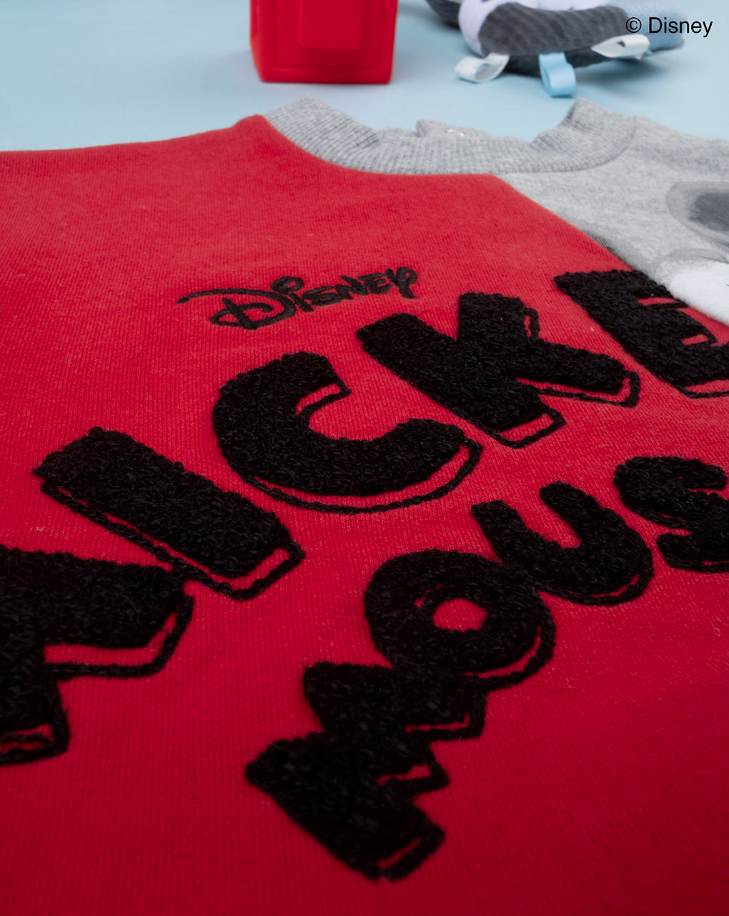 μπλούζα φούτερ γκρι/κόκκινη με το mickey για αγόρι - Prénatal