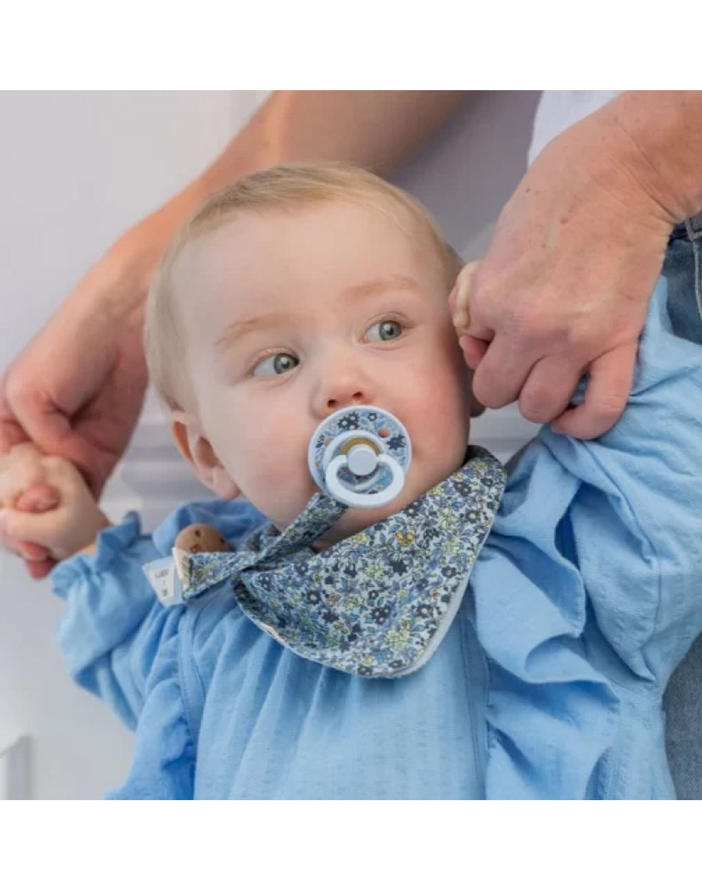 Bibs πιπίλες καουτσούκ liberty colour eloise/dustyblue  6+m σετ 2 τεμ. - BIBS