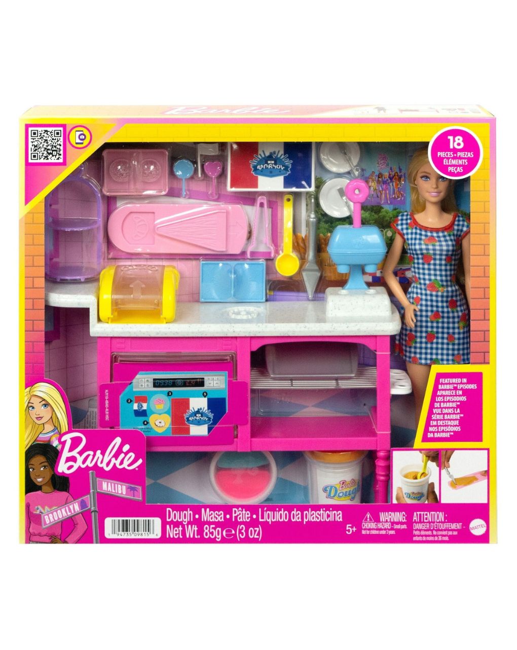 Mattel barbie νέα καφετέρια με κούκλα hjy19
