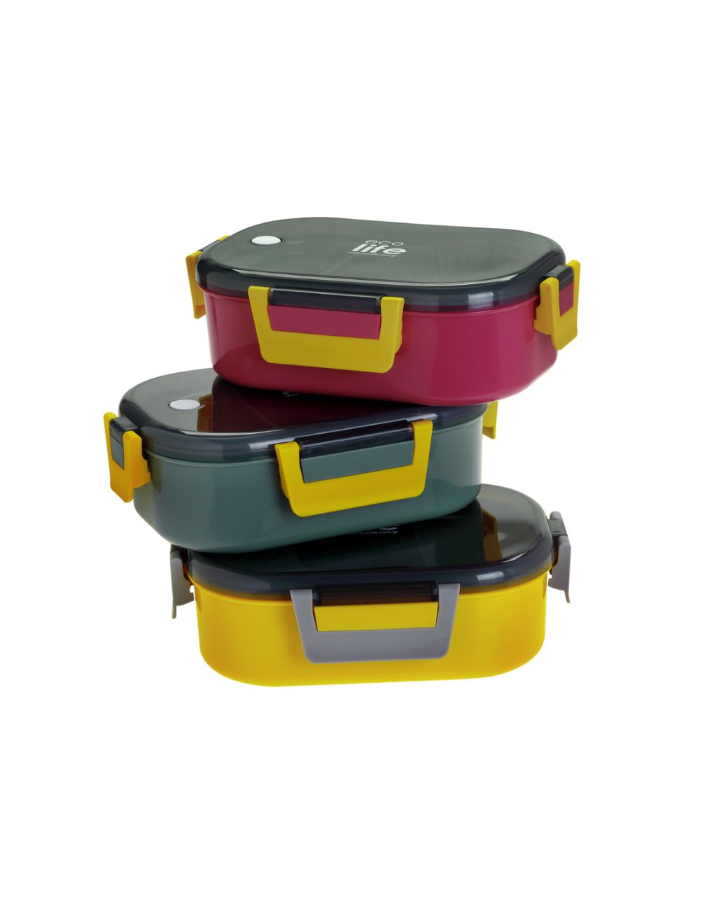 Ecolife ανοξείδωτο φαγητοδοχείο με χώρισμα 900ml deep rose 33-bo-9068 - Ecolife