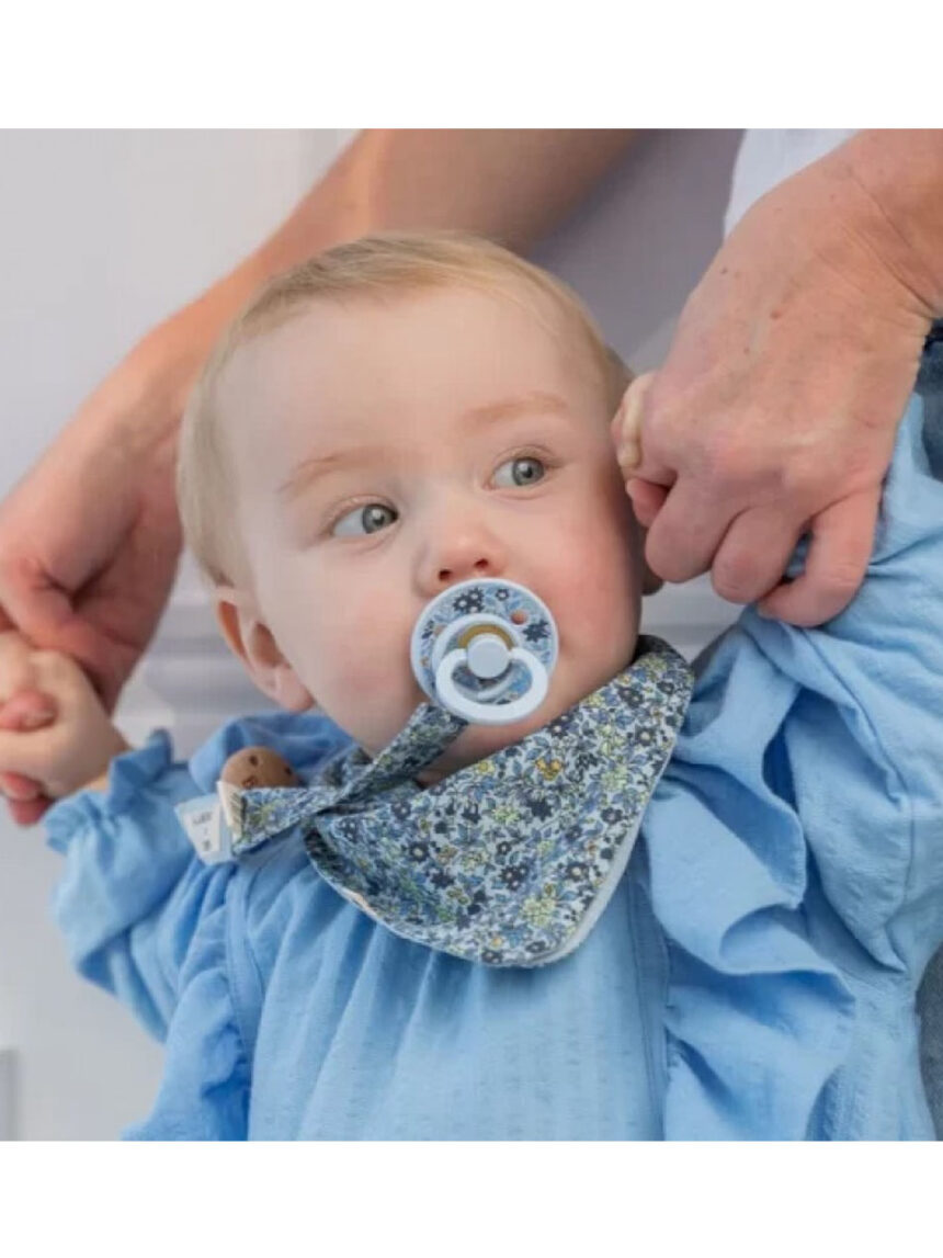 Bibs πιπίλες καουτσούκ liberty colour eloise/dustyblue  0+m σετ 2 τεμ. - BIBS