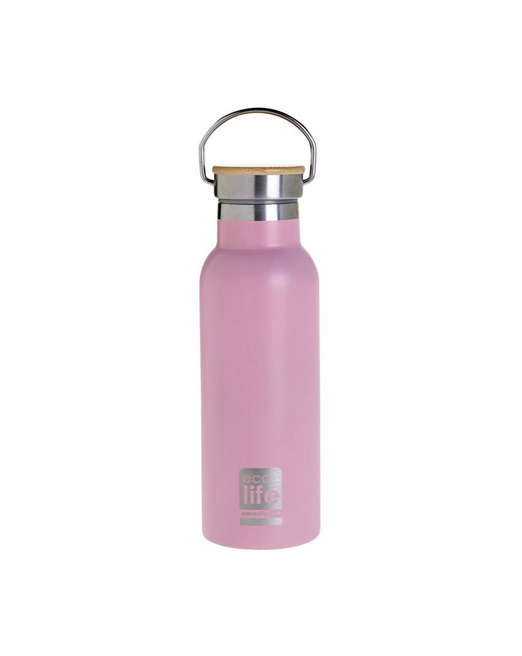 Ecolife μπουκάλι θερμός bamboo lid 500ml - pink - Ecolife