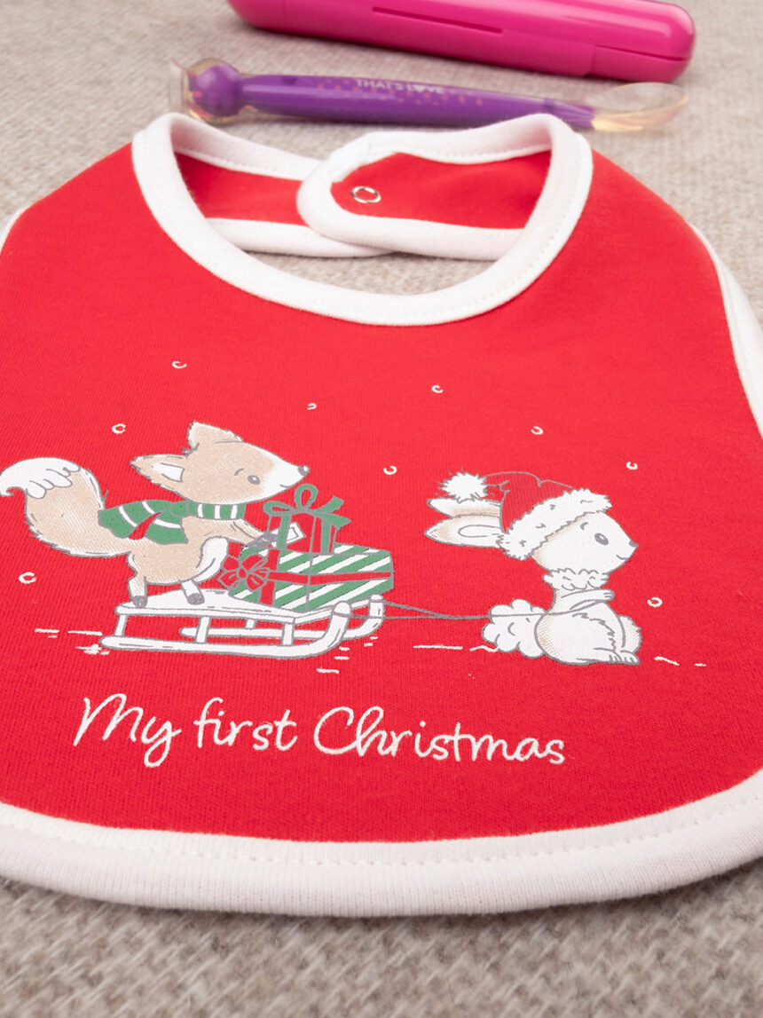 χριστουγεννιάτικη σαλιάρα my first christmas unisex - Prénatal