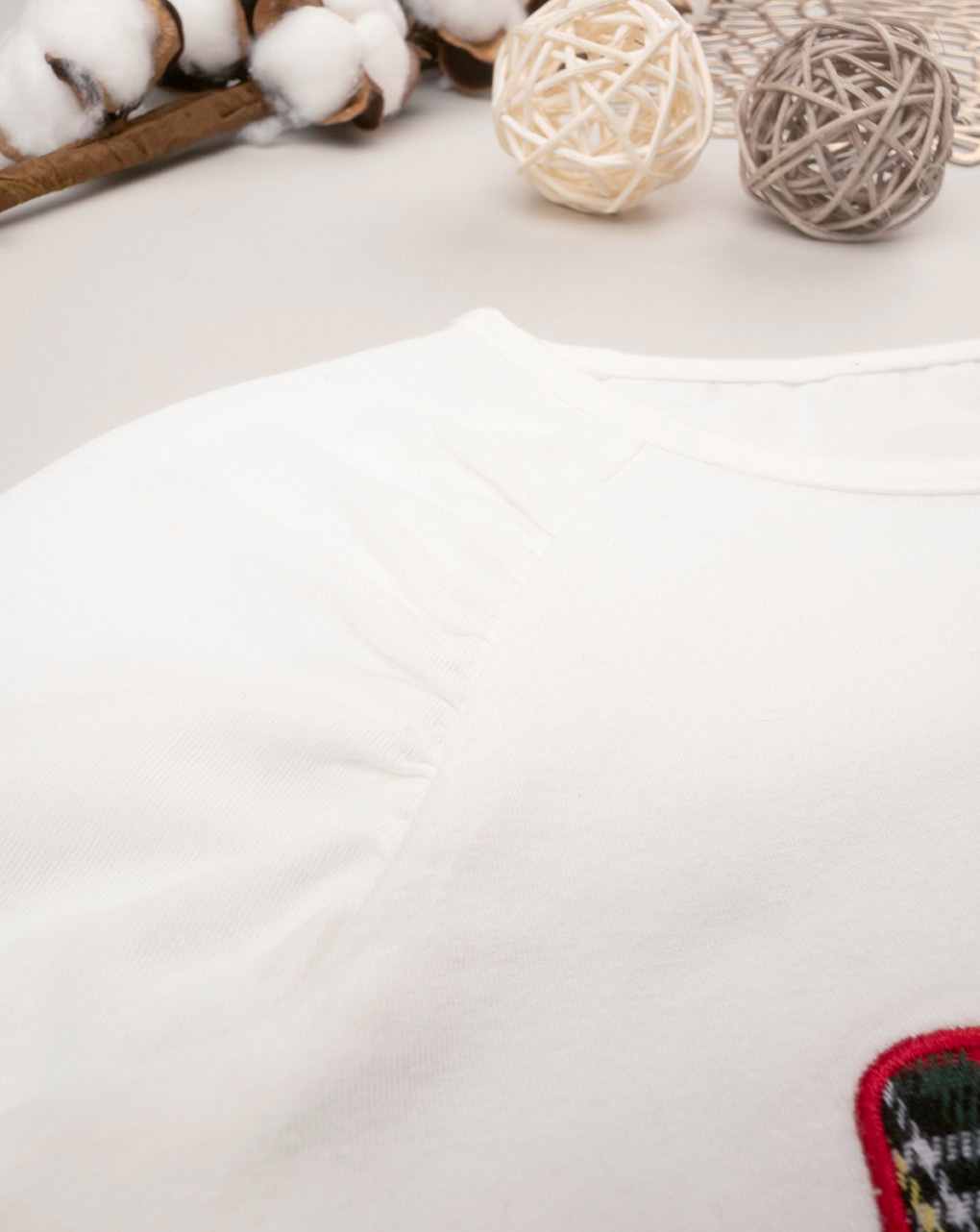 παιδική μπλούζα λευκή με φιογκάκι για κορίτσι - Prénatal