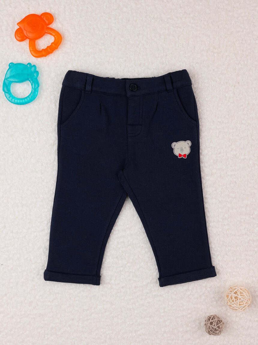 βρεφικό παντελόνι μπλε teddy για αγόρι - Prénatal