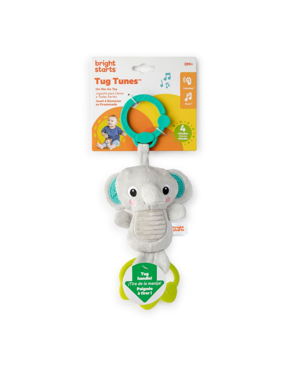 Bright starts kids ii tug tunes take along toy - elephant παιχνίδι 12339 - KIDS II