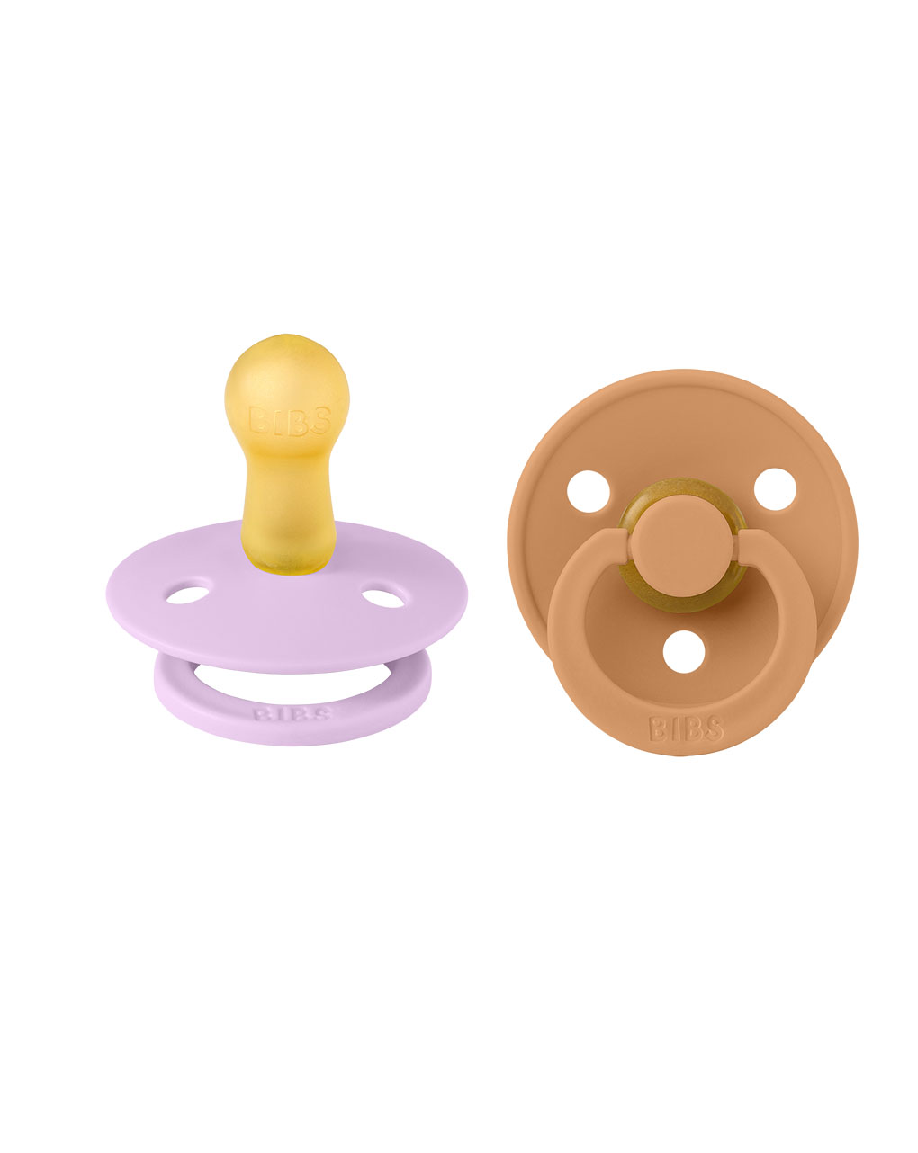 Bibs πιπίλες καουτσούκ colour violet sky/pumpkin  6+m σετ 2 τεμ. - BIBS