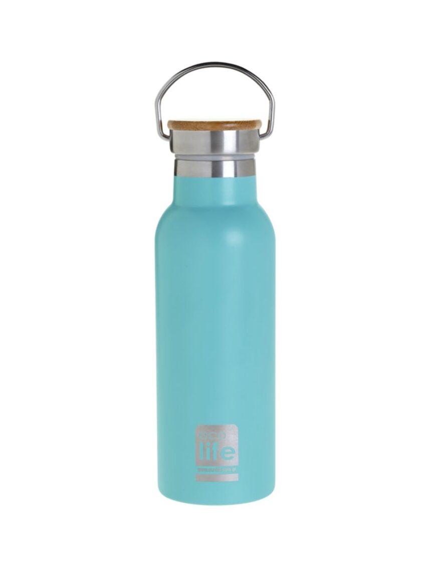 Ecolife μπουκάλι θερμός bamboo lid 500ml blue 33-bo-3044 - Ecolife