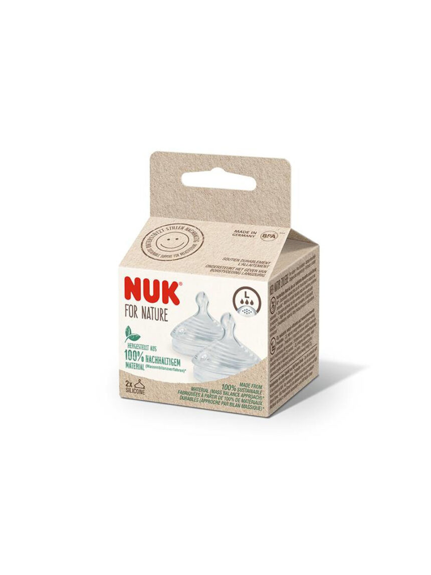 Nuk θηλή σιλικόνης for nature μέγεθος l,2τεμ - Nuk