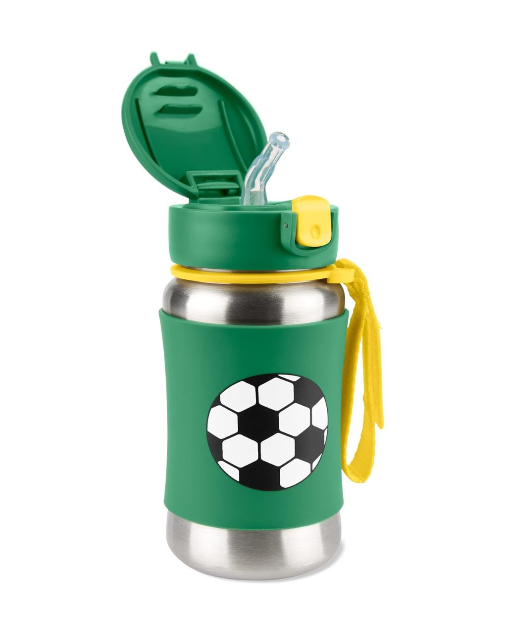 Skip hop spark style stainless steel παγούρι με καλαμάκι 350ml soccer 9o285710 - SKIP HOP