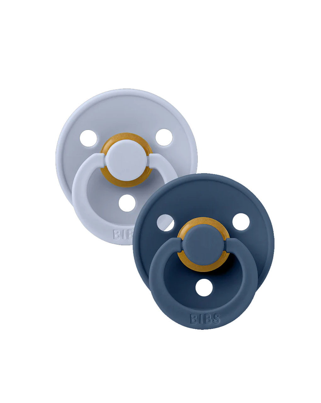 Bibs πιπίλες καουτσούκ colour dustyblue/steelblue  6+m σετ 2 τεμ. - BIBS