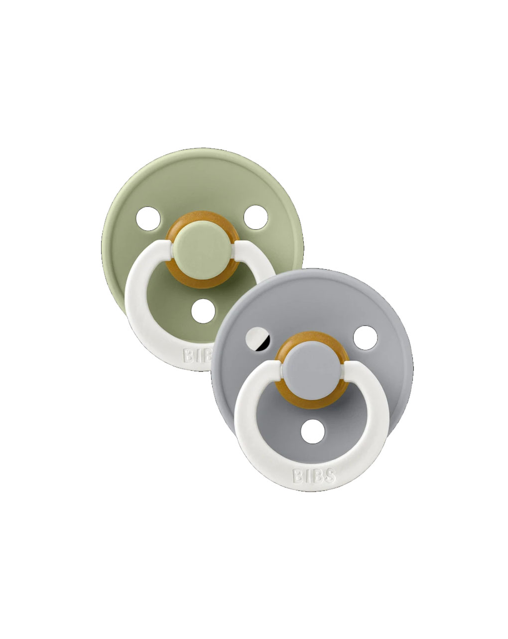 Bibs πιπίλες καουτσούκ colour sage / cloud night 0+m σετ 2 τεμ. - BIBS