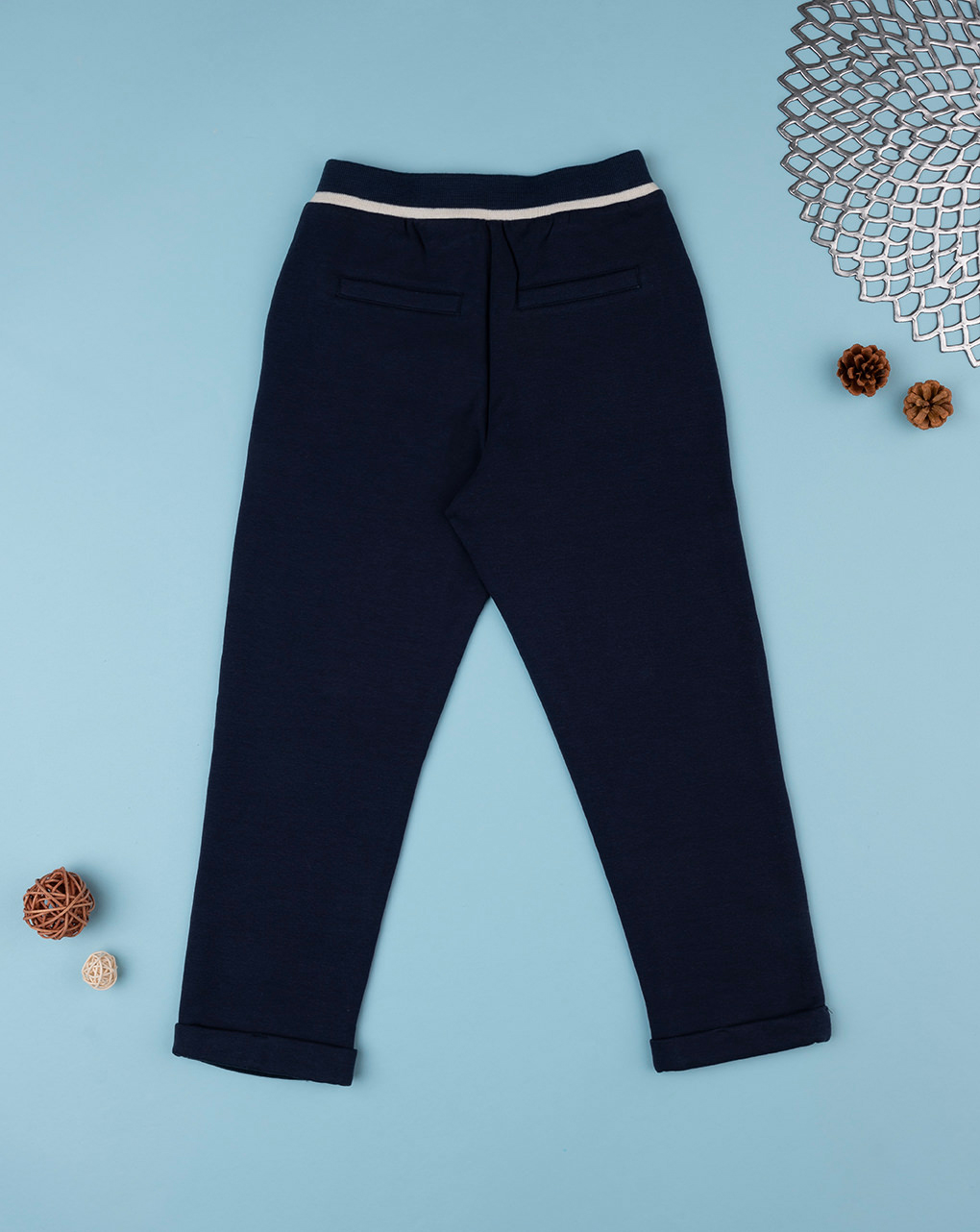 παιδικό παντελόνι μπλε από φέλπα για αγόρι - Prénatal