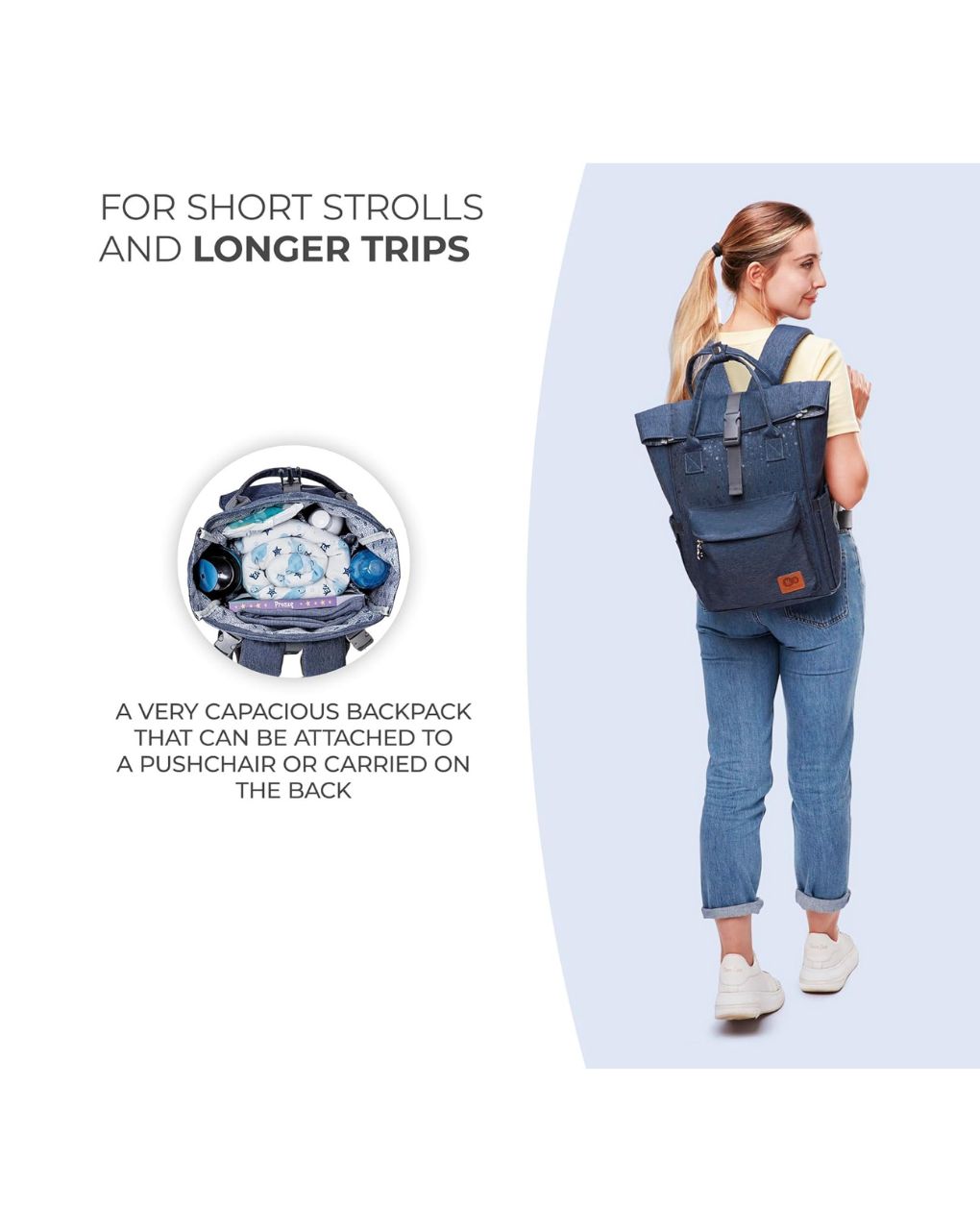 Kinderkraft τσάντα αλλαξιέρα backpack moonpack confetti dem - Kinderkraft