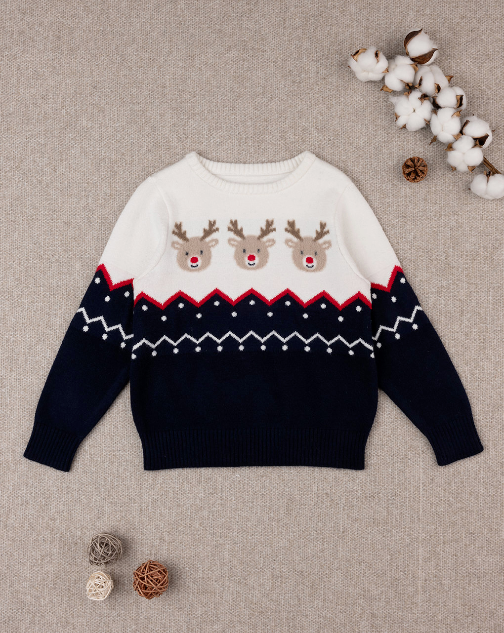 χριστουγεννιάτικο παιδικό πουλόβερ με τάρανδο για αγόρι