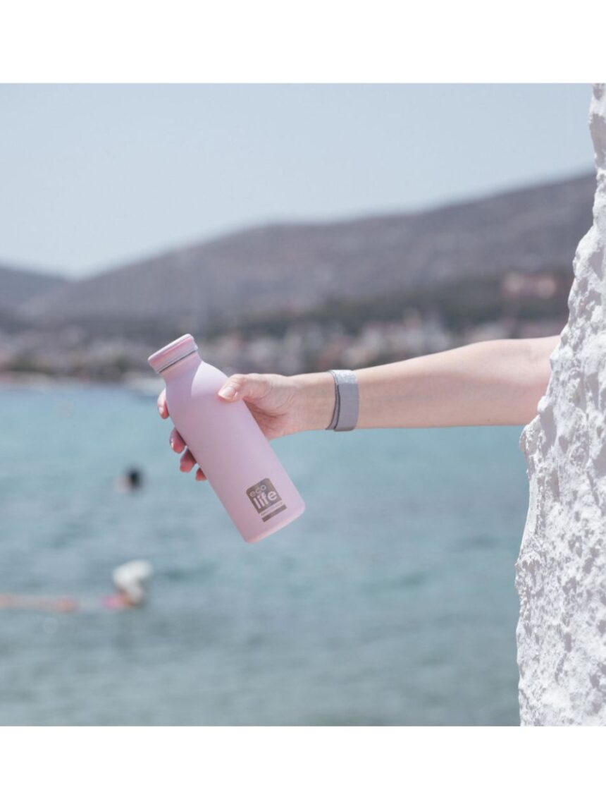 Ecolife μπουκάλι θερμός 450ml pastel pink 33-bo-3046 - Ecolife