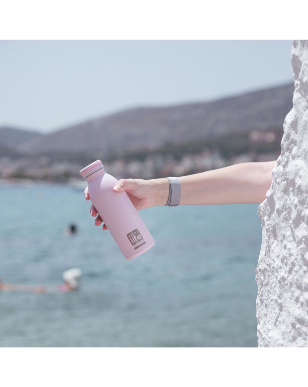 Ecolife μπουκάλι θερμός 450ml pastel pink 33-bo-3046 - Ecolife