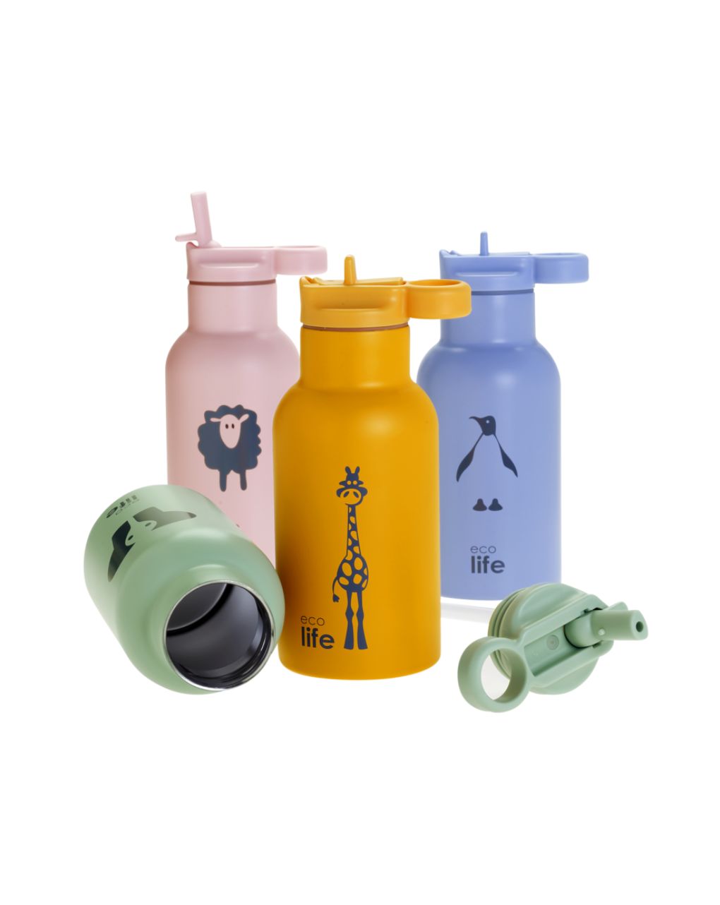 Ecolife παγούρι kids thermos animals 350ml giraffe 33-bo-2016 - Ecolife