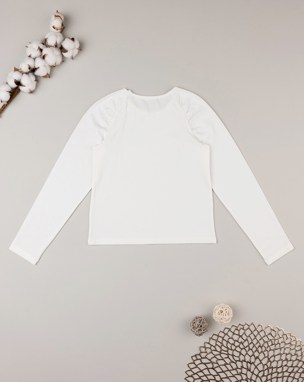 παιδική μπλούζα λευκή με φιογκάκι για κορίτσι - Prénatal