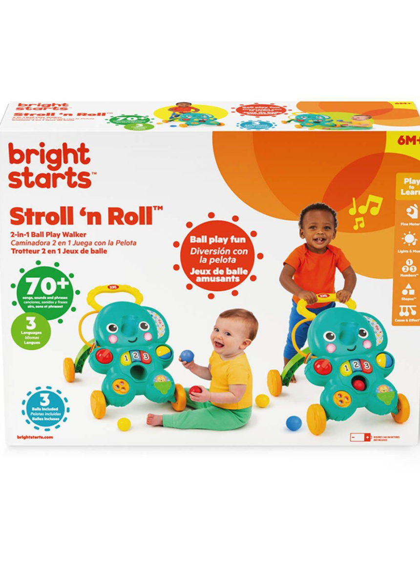 Bright starts kids ii stroll 'n roll 2-in-1 ball play walker 12892 - KIDS II