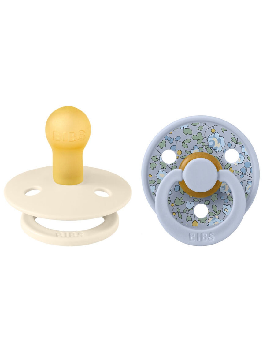 Bibs πιπίλες καουτσούκ liberty colour eloise/dustyblue  0+m σετ 2 τεμ. - BIBS