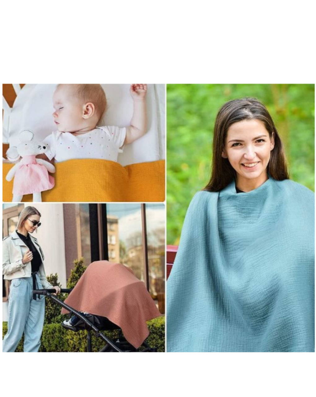 Bebe stars ποδιά θηλασμού ice grey 240-186 - Bebe Stars