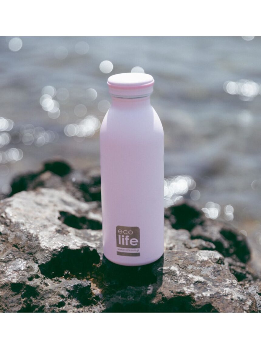 Ecolife μπουκάλι θερμός 450ml pastel pink 33-bo-3046 - Ecolife