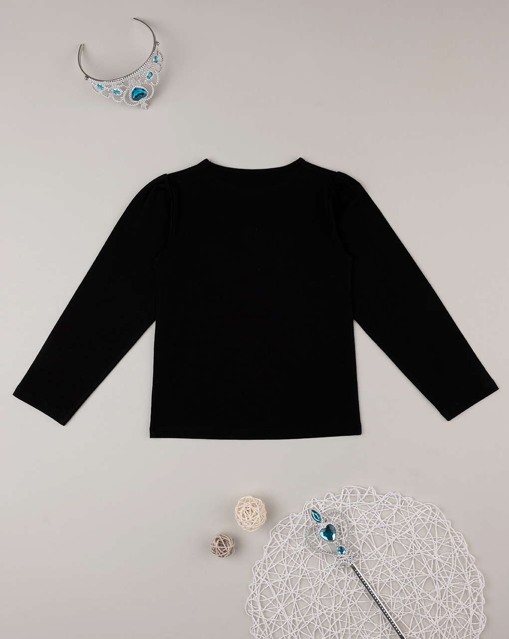 παιδική μπλούζα μαύρη με παγιέτες για κορίτσι - Prénatal