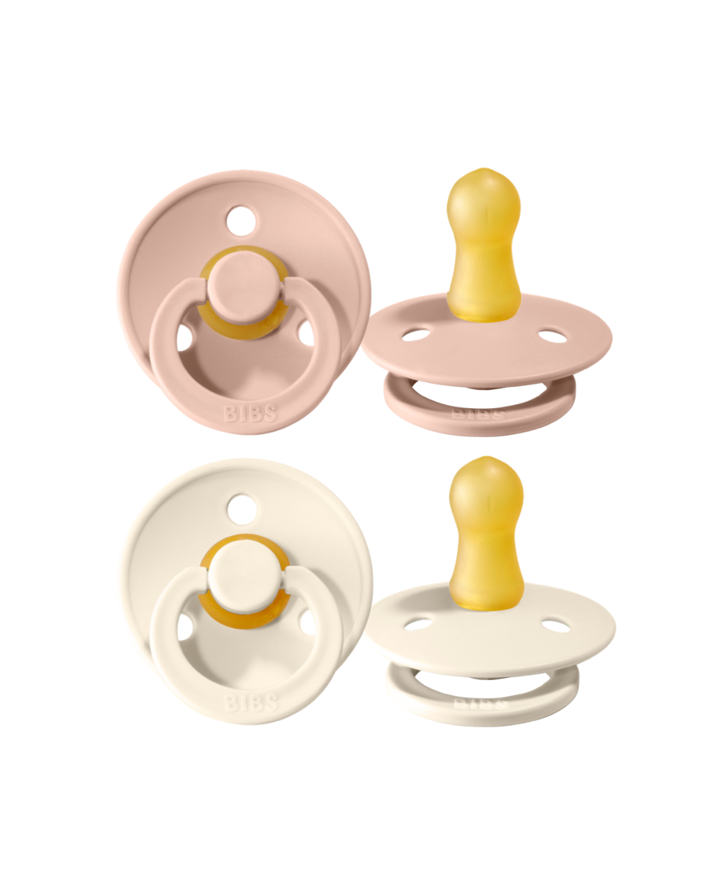 Bibs πιπίλα καουτσούκ colour ivory / blush 0+m σετ 2 τεμ. - BIBS
