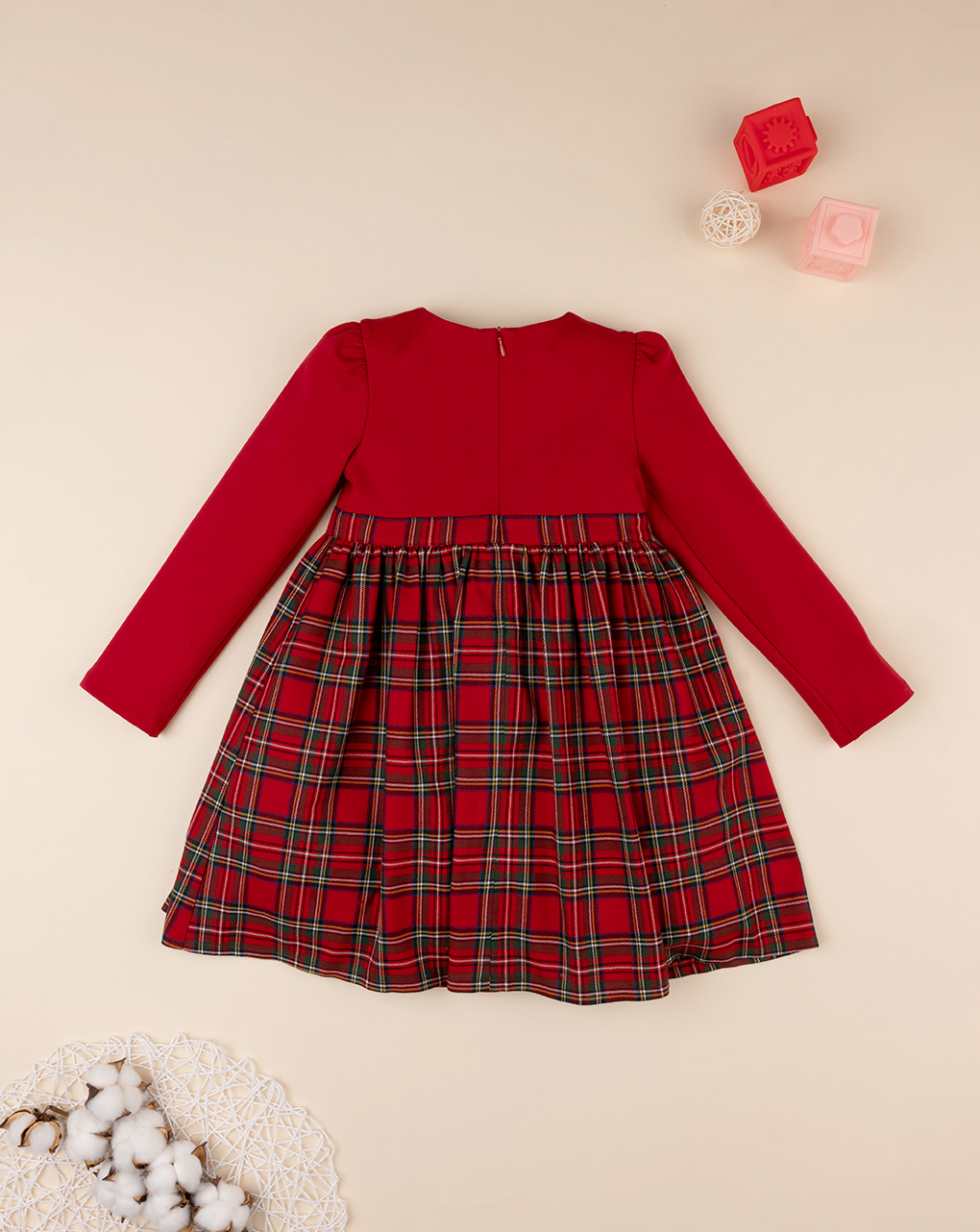 παιδικό φόρεμα κόκκινο καρό για κορίτσι - Prénatal