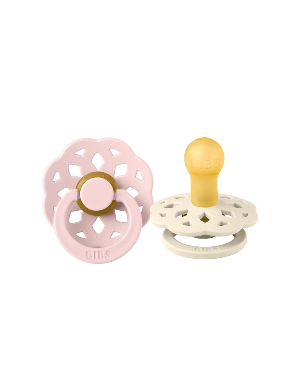 Bibs πιπίλες καουτσούκ boheme colour ivory / blossom 0+m σετ 2 τεμ. - BIBS